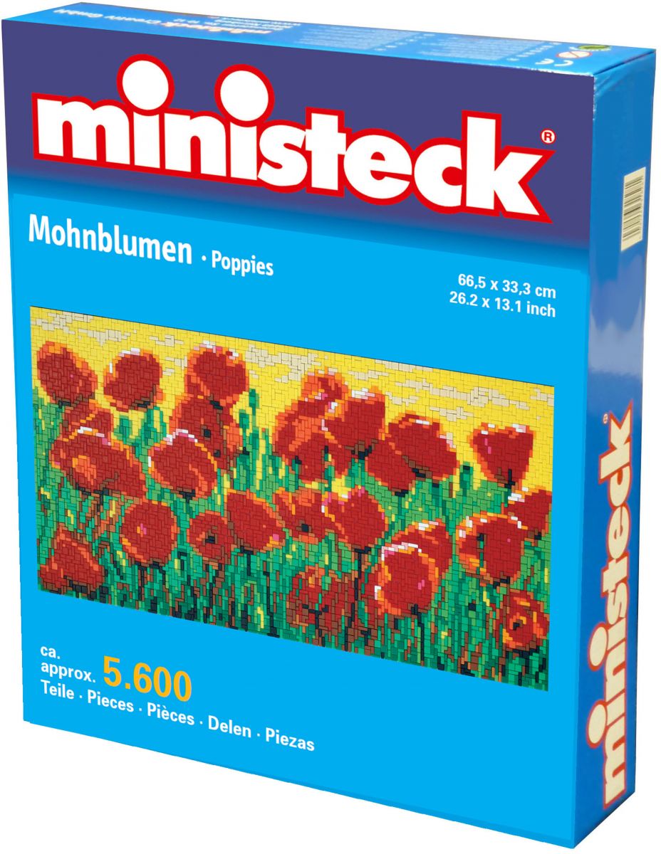 Ministeck MC31894 Ministeck papaverveld, ca. 5.600 stukjes, 66 x 33 cm