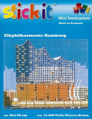 Ministeck MC41286 Stick-it Elbphilharmonie Hamburg, ca. 13.000 steentjes, verbindingsschijfjes, ophanghaakjes en heveltje