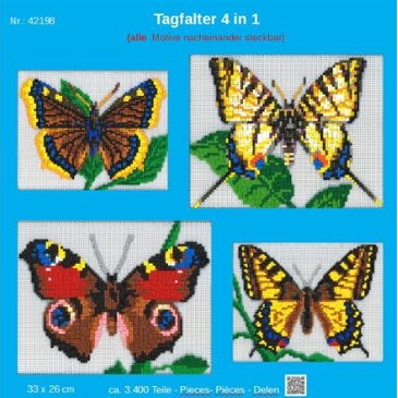 Ministeck MC42198 Stickit vlinders vier-in-een, ca. 3.400 stukjes