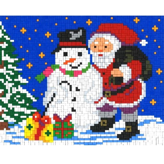 Ministeck MC42221 Stickit kerstman met sneeuwpop, ca. 2.800 delig